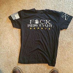 T shirt with f military unit patch ck bergdahl