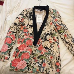 Zara printed blazer