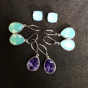 Lot of 4 sterling silver earring: see description