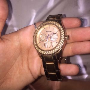 Fossil watch rose gold