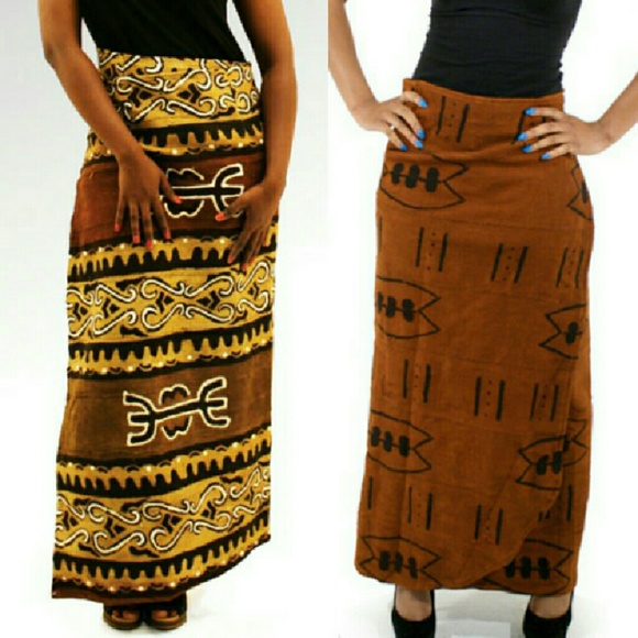 Mudcloth Wrap Skirt - Picture 2 of 2