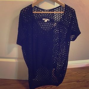 Boutique sweater mesh top