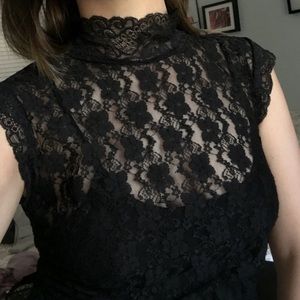 Black lace dress