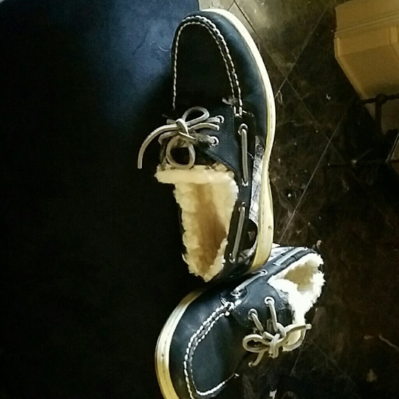 Navy blue Sperry boat shoes/never been worn
