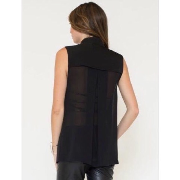 Chiffon Back Detail Vest - Picture 2 of 4