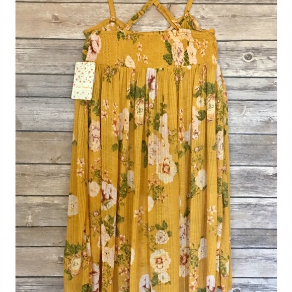 Free People Yellow Floral Tunic Top - Picture 4 of 4