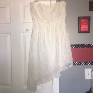 Strapless lace dress