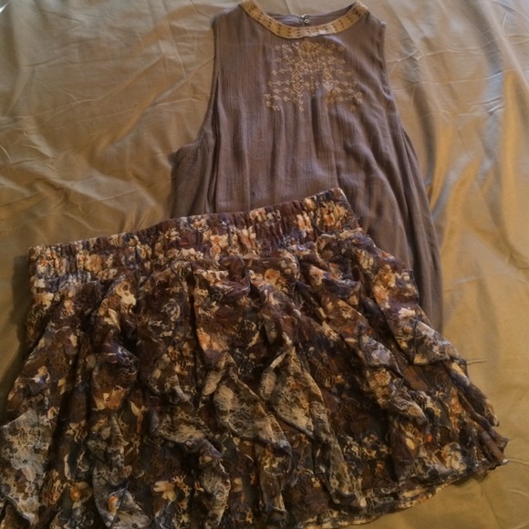Gorgeous floral and lace skirt