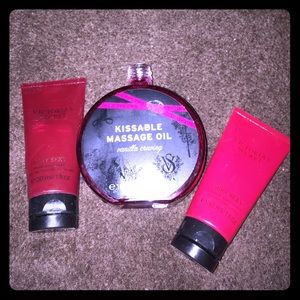 Victoria Secret Set- massage oil, lotion + wash