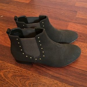 Green booties size 6 worn once