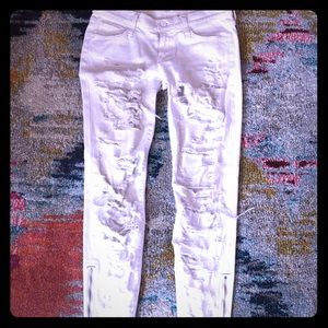 White destroyed 7 for all mankind jeans