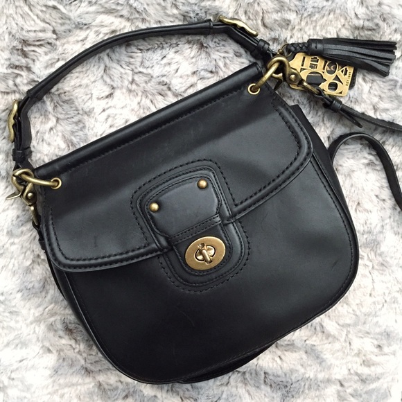 Coach Handbags - Coach Legacy Willis Black Leather Crossbody Bag