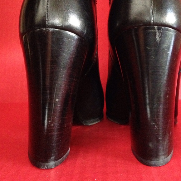 SERGIO ROSSI VINTAGE BLACK LEATHER BOOTS🍒EUC - Picture 3 of 5