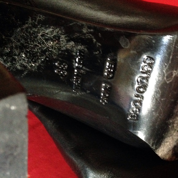 SERGIO ROSSI VINTAGE BLACK LEATHER BOOTS🍒EUC - Picture 4 of 5