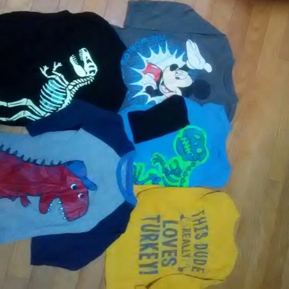 Toddler boys long sleeve shirt bundle