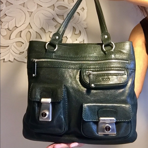 New TOD'S genuine leather handbag / made in italy