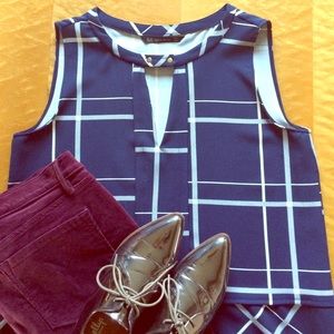 Zara Print Blouse NWOT