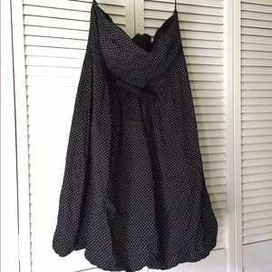 Strapless dress with bubble hem