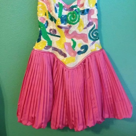 STUNNING SILK SEQUIN PARTY DRESS BY "After 5"