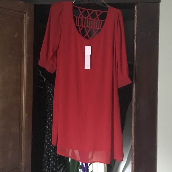 Deep red dress, never worn, NWT