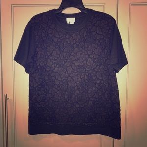 Kate Spade Lace Short Sleeve sweater