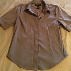 Woman's gray button up top