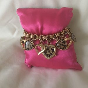 Betsey Johnson Charm Heart Bracelet