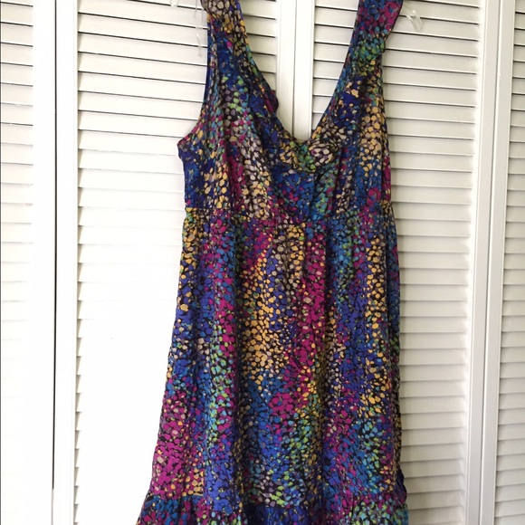 Colorful sundress with ruffles