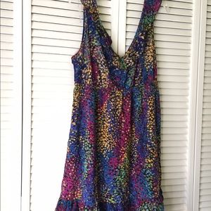 Colorful sundress with ruffles