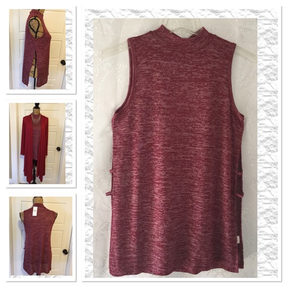 Sleeveless Mock Turtleneck Tunic - Picture 2 of 4
