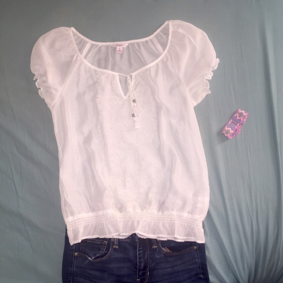 White lace blouse