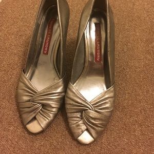Chinese Laundry Silver Peep Toes