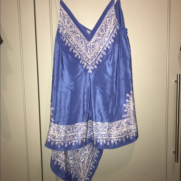 Anthropologie Asymmetrical silk top