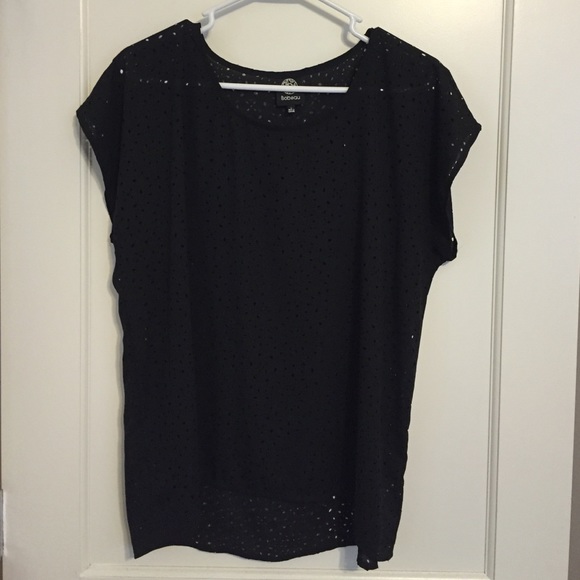 Black perforated shirt