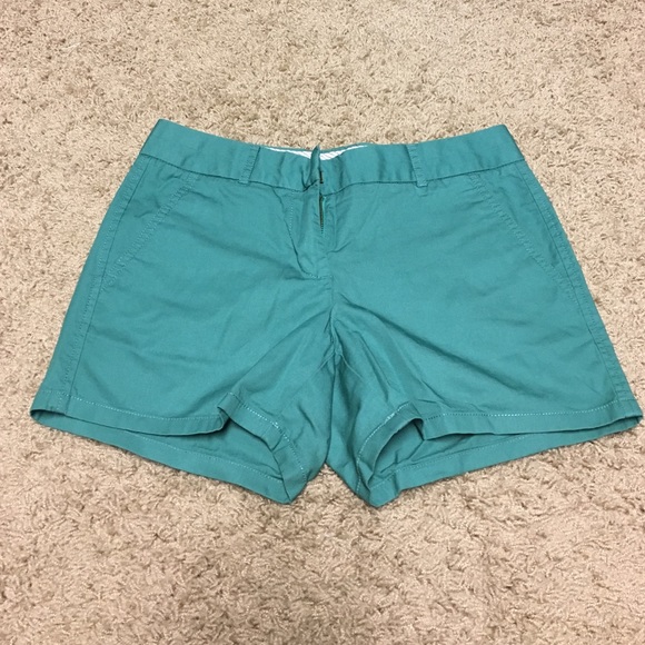 Green Size 0 J Crew Chino Shorts
