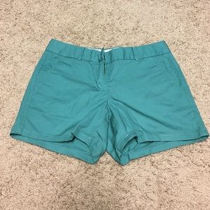 Green Size 0 J Crew Chino Shorts