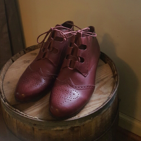G.H. Bass Oxblood Booties