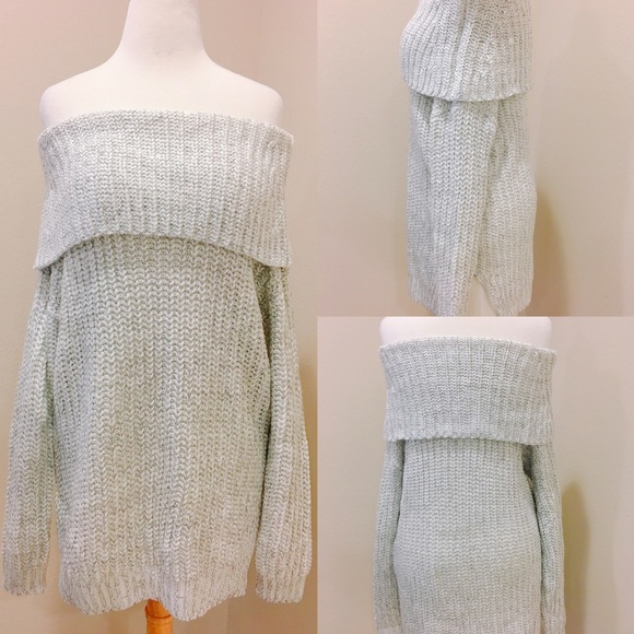 ๐๐HP๐๐๐Off the Shoulder Sweater w Side Slits - Picture 3 of 4