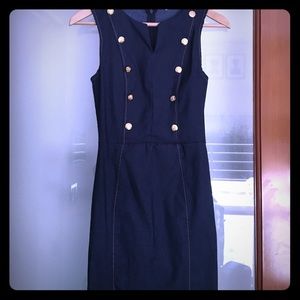 Vintage Military style denim dress