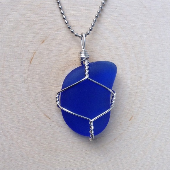 NJ Sea Glass Pendant - Picture 1 of 3