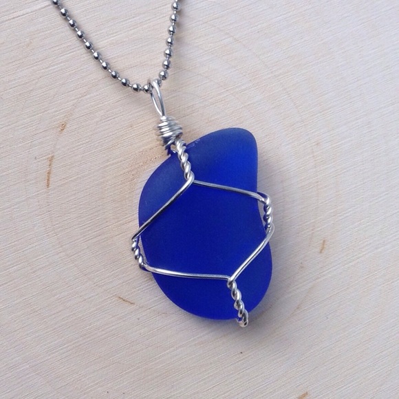 NJ Sea Glass Pendant - Picture 2 of 3