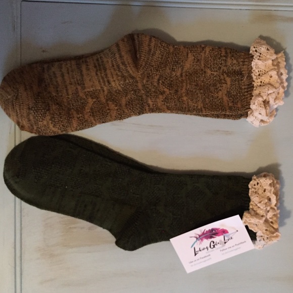 boutique Accessories - New Crochet trim  boot socks