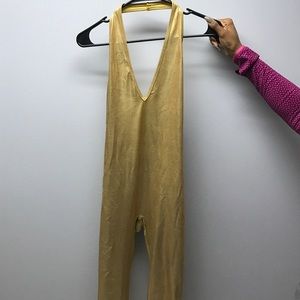 Metallic Gold American Apparel JumpSuit