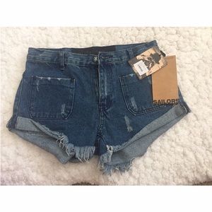One Teaspoon cut off Jean shorts new with tags