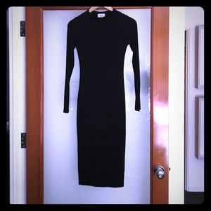 Sexy Long Sleeve Elegant Black Dress