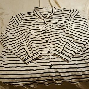 Jaclyn Smith Nautical stripe women's blouse