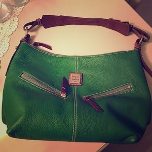 Dooney & Bourke green leather purse with mini case