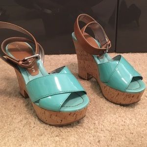 Marc Fisher Teal Wedges