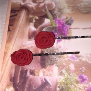 Pin Up Rose Hair Clips