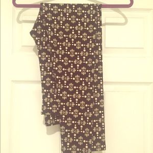 BNWOT Lularoe black with cream accent leggings TC